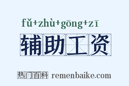 辅助工资是什么意思的图片